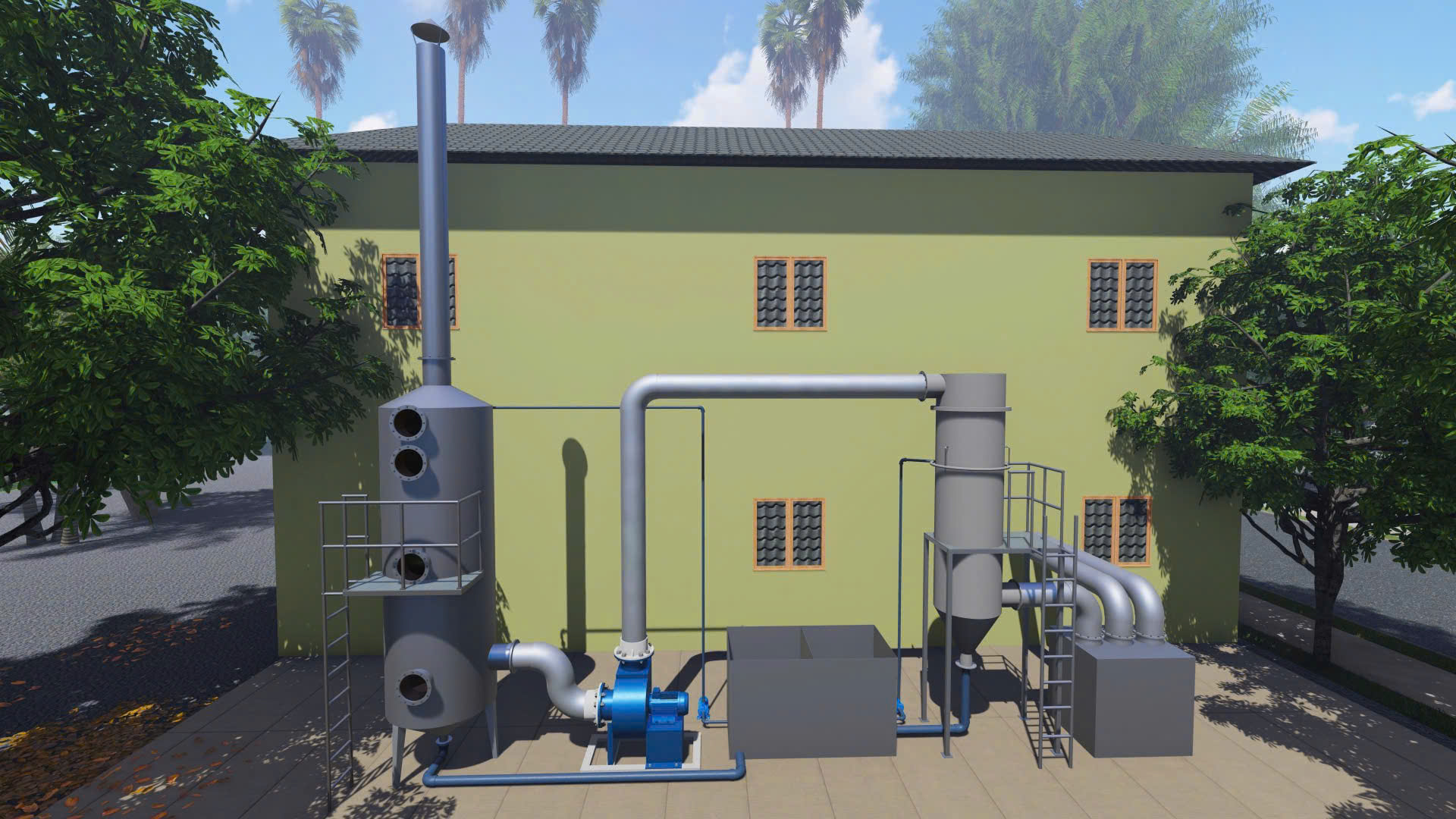 THIẾT KẾ THI CÔNG LẮP ĐẶT HỆ THỐNG XỬ LÝ KHÍ THẢI