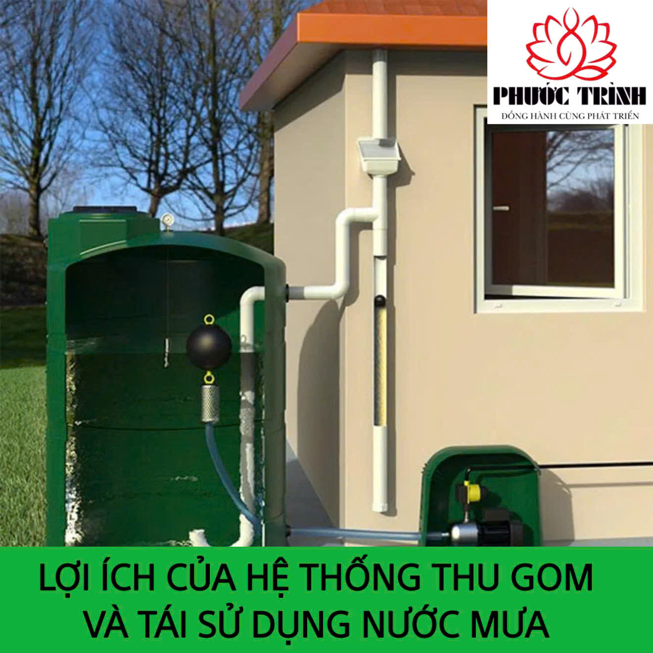 LỢI ÍCH CỦA HỆ THỐNG THU GOM VÀ TÁI SỬ DỤNG NƯỚC MƯA